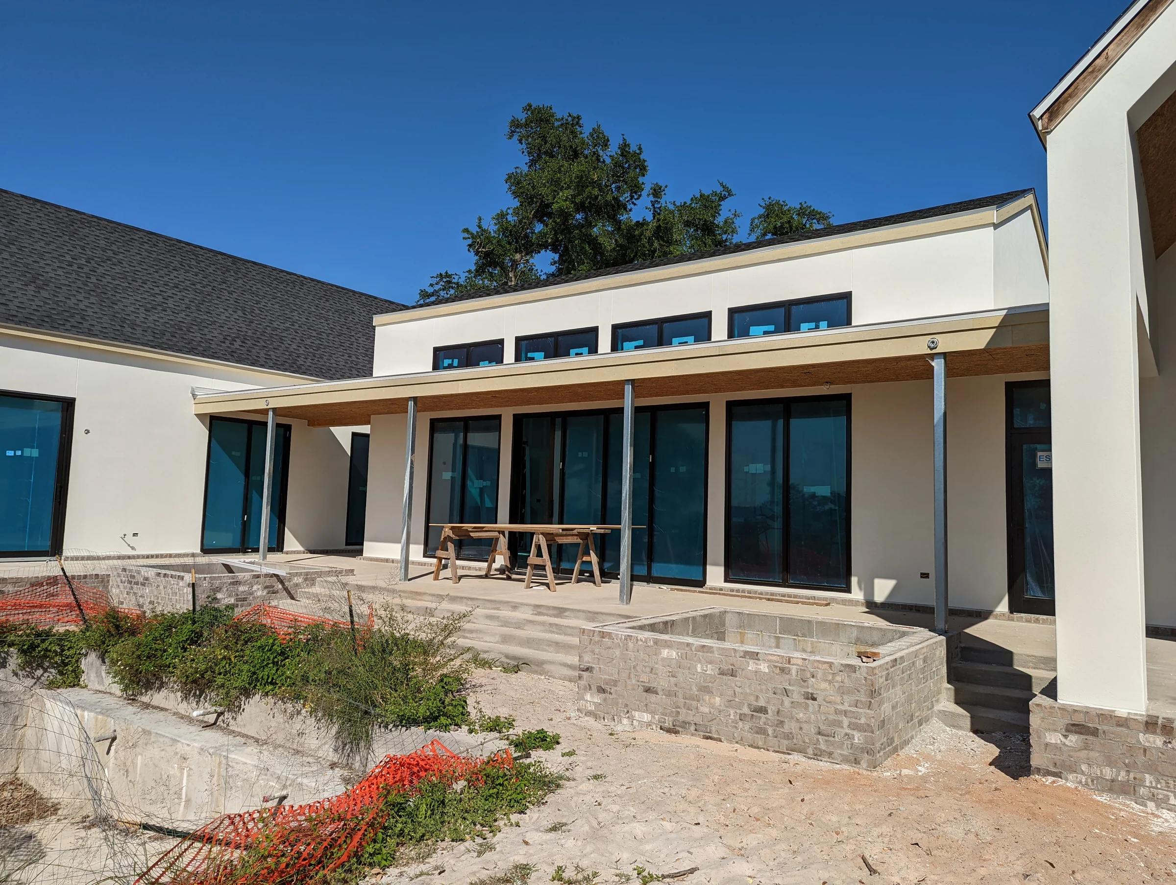 Contemporary house and open courtyard area